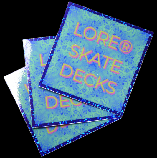 Glitter Lore Skate Decks Logo Sticker